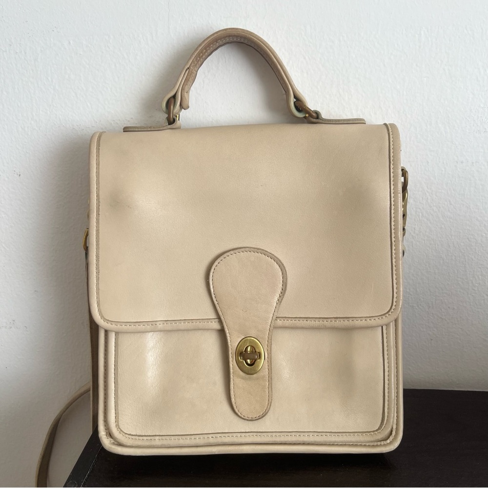🦴 Vintage Coach Bone Station Bag Crossbody Leather Bag 5130